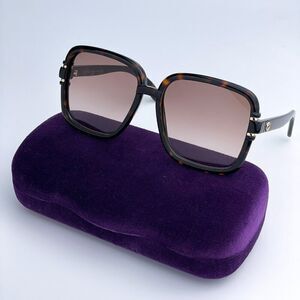 SALE! NEW Gucci GG1066S 002 Havana Brown Gradient Butterfly Women Sunglasses
